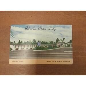 Bel-Air Motor Lodge West Palm Beach Florida Postcard￼